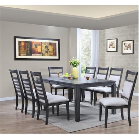 Sunset Trading Shades of Gray 9 Piece Dining Set DLU-EL9282-C90-9PC